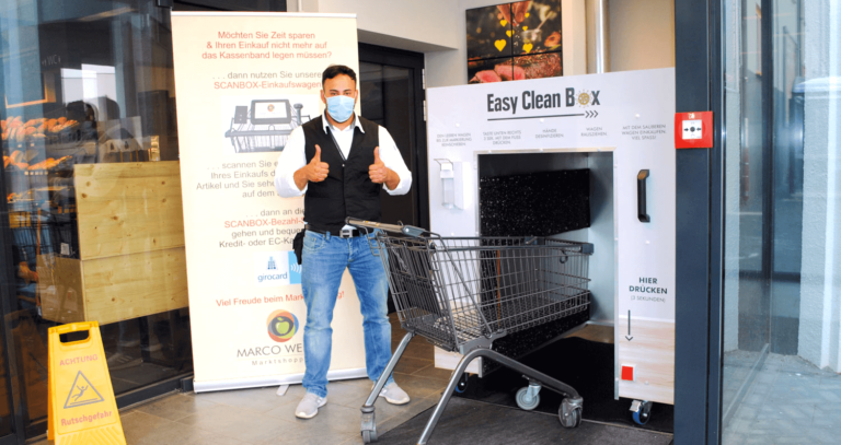 Einkaufswagen desinfizieren Easy Clean Box Wenzel